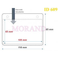 Identyfikator kieszonka etui 110x85  609