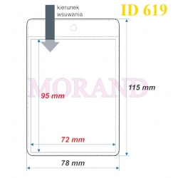 Identyfikator kieszonka etui 78x115  619