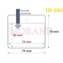 Identyfikator kieszonka etui 79x70  604